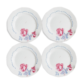 Lot de 4 assiettes plates "boulogne" Digoin Sarreguemines