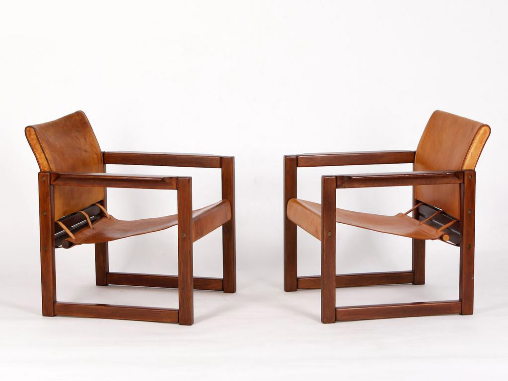 Pair of Ikea Diana Safari chairs by Karin Mobring 1970s