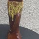 1970 ochre enamelled ceramic vase and vintage 1970