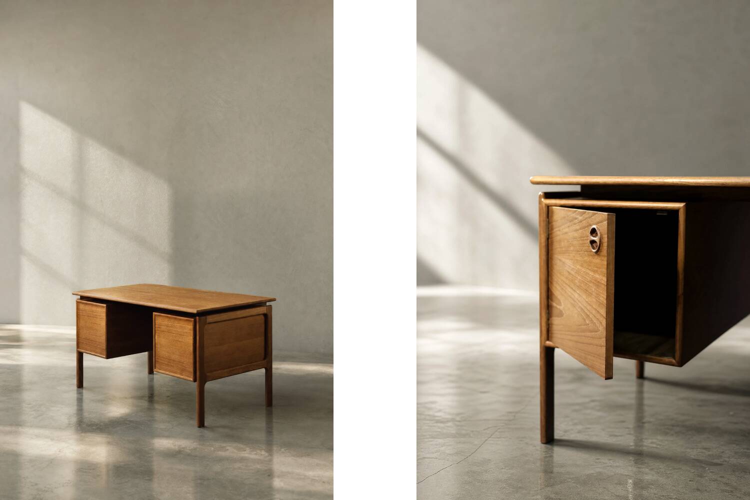 Modern vintage Danish teak desk from the 1950s by Arne Vodder for GV Møbler.