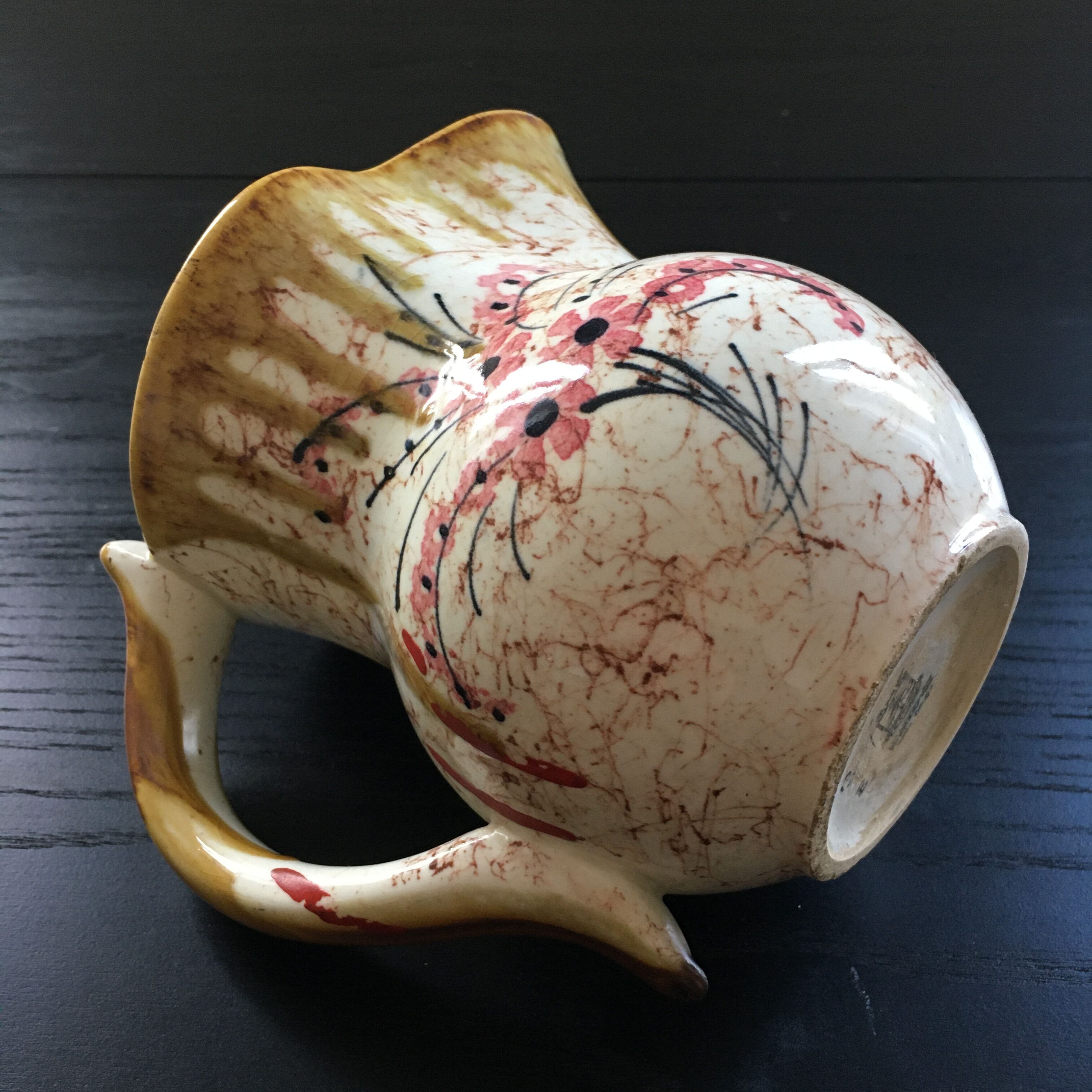 English pink flowered pitcher