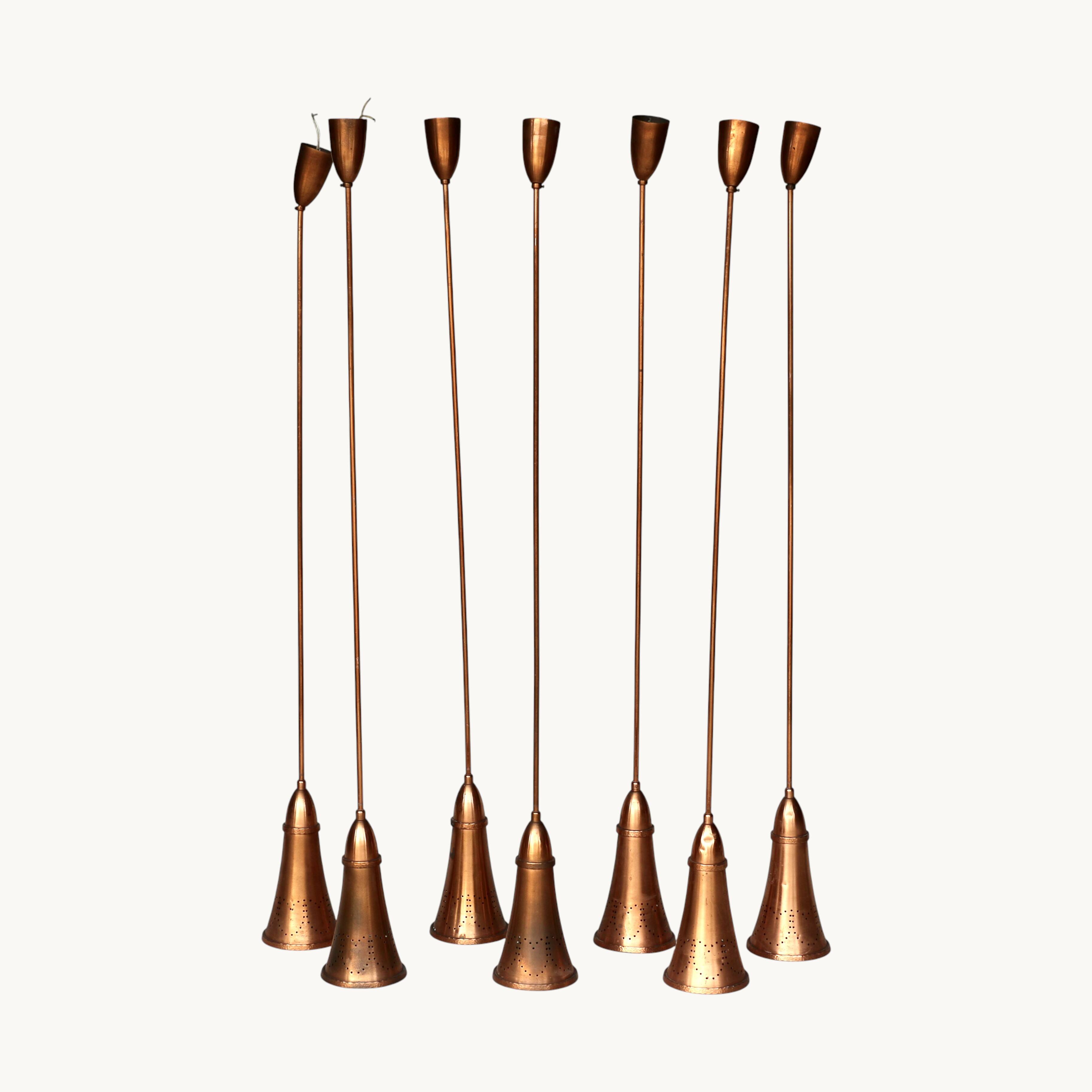 A set of 7 pendants. France 1960s.