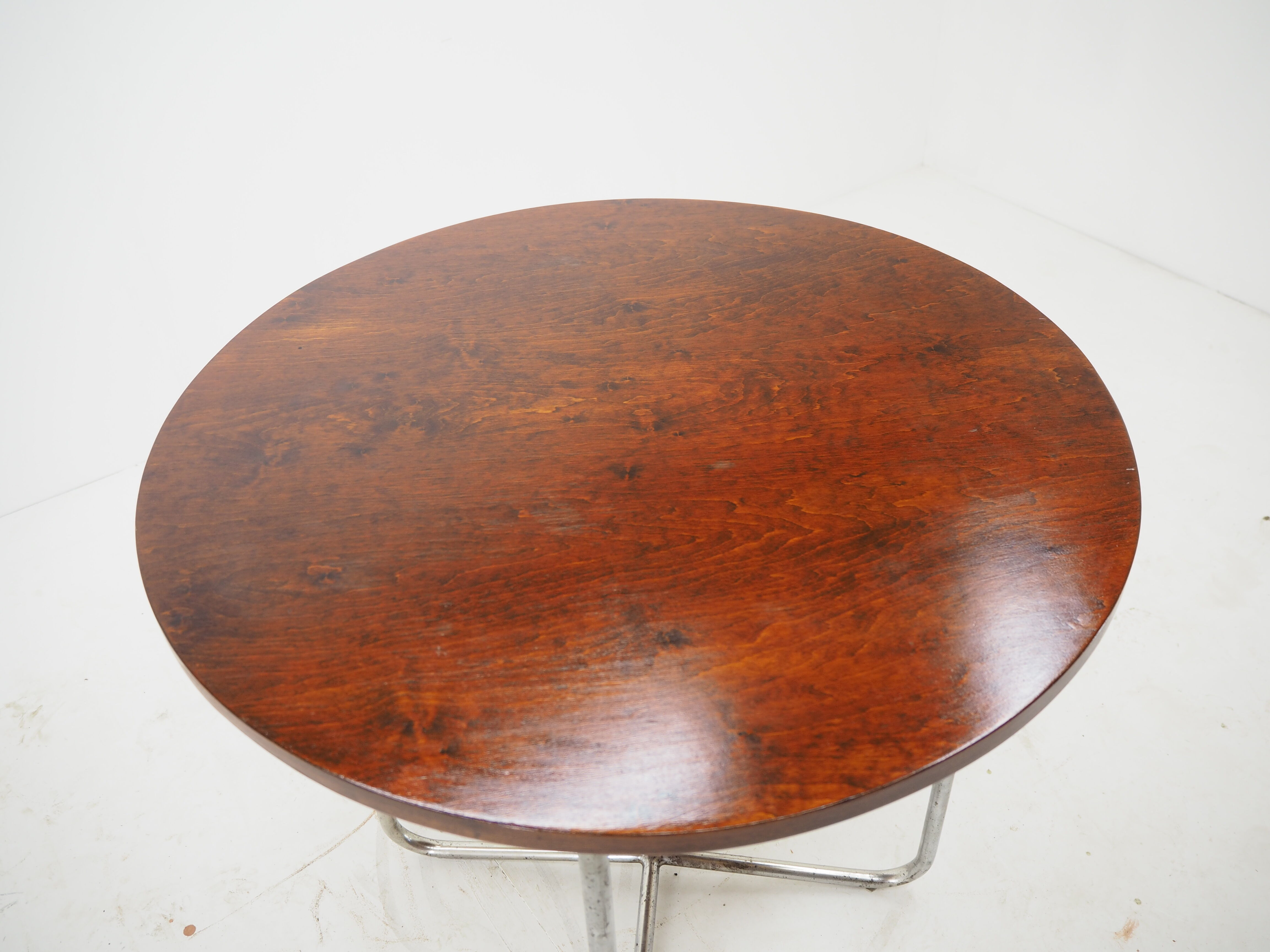 1940s Bauhaus Chrome Dining Table by Robert Slezak