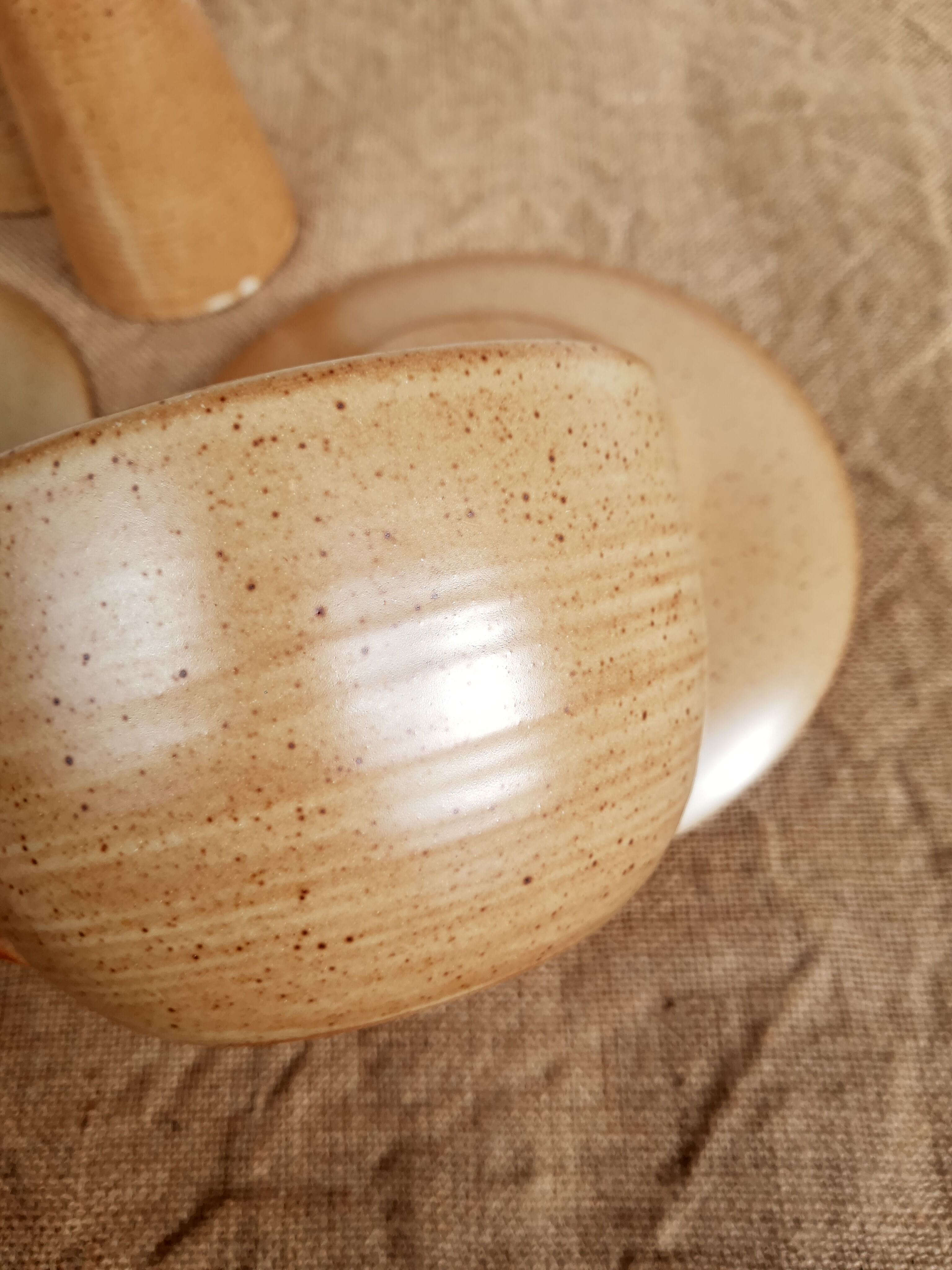 Coffee service tea chocolate stoneware village CNP France vintage