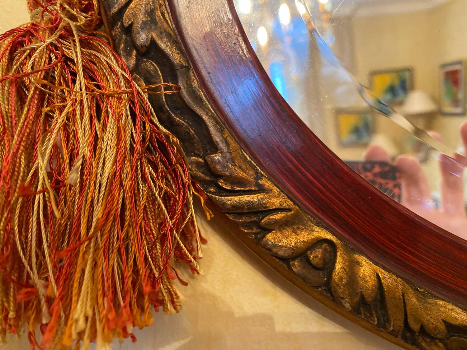 Oval mirror - Art Deco period - 1920