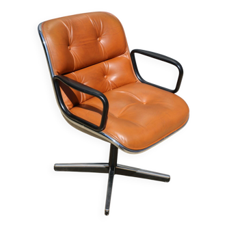 Fauteuil POLLOCK cuir cognac