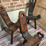 Chaises brutalisâtes tripode
