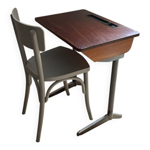 Ensemble bureau d’écolier - peint