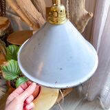 Vintage lampshade in customizable enameled sheet metal