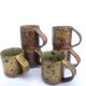 Cups + sandstone saucer by Puisaye Gaudry