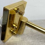 Two wall lights with articulated arm in gold metal Egolux