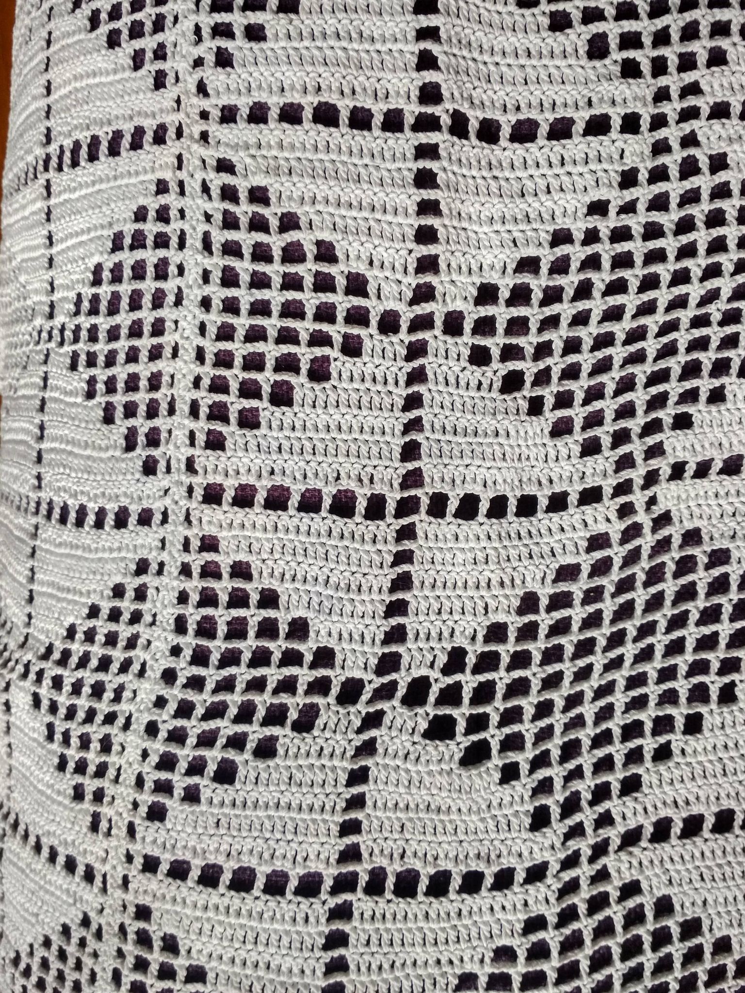 Dessus de lit en coton blanc , Ancien jeté de lit en crochet , couvre lit coton blanc