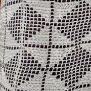 Dessus de lit en coton blanc , Ancien jeté de lit en crochet , couvre lit coton blanc