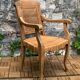 Barber's armchair in wood cannage and straw 1900