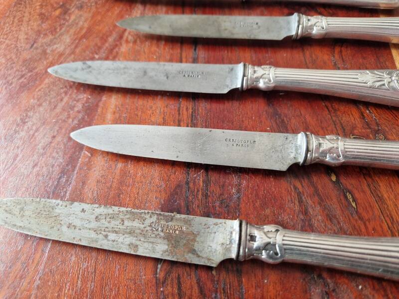 Christofle - Set of 12 dessert knives model Trianon in metal
