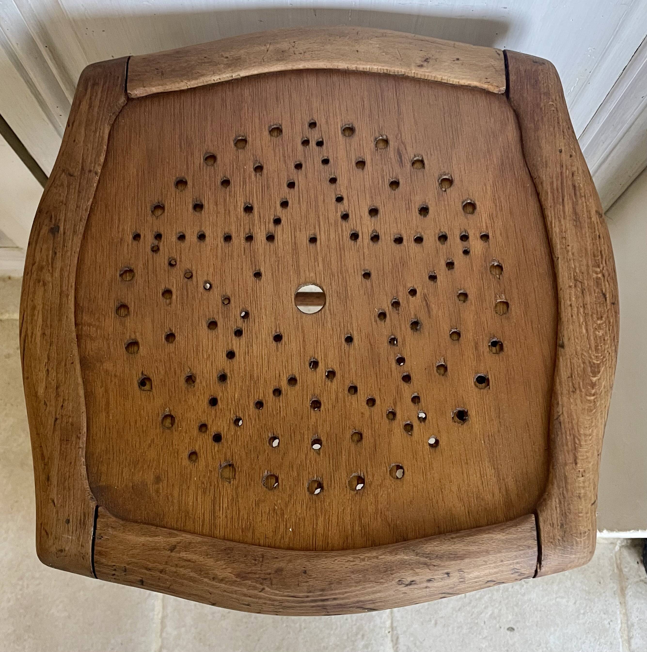 Old wooden bar stool