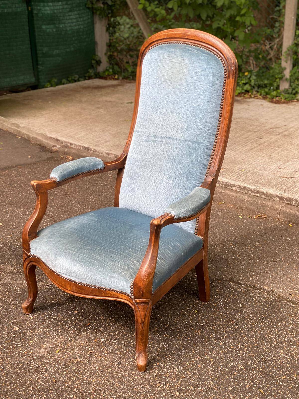 Fauteuil Voltaire Louis Philippe d'époque XIXe siècle