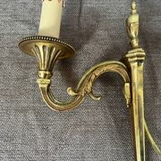 Pair of wall sconces in Louis XVI style. Solid bronze.