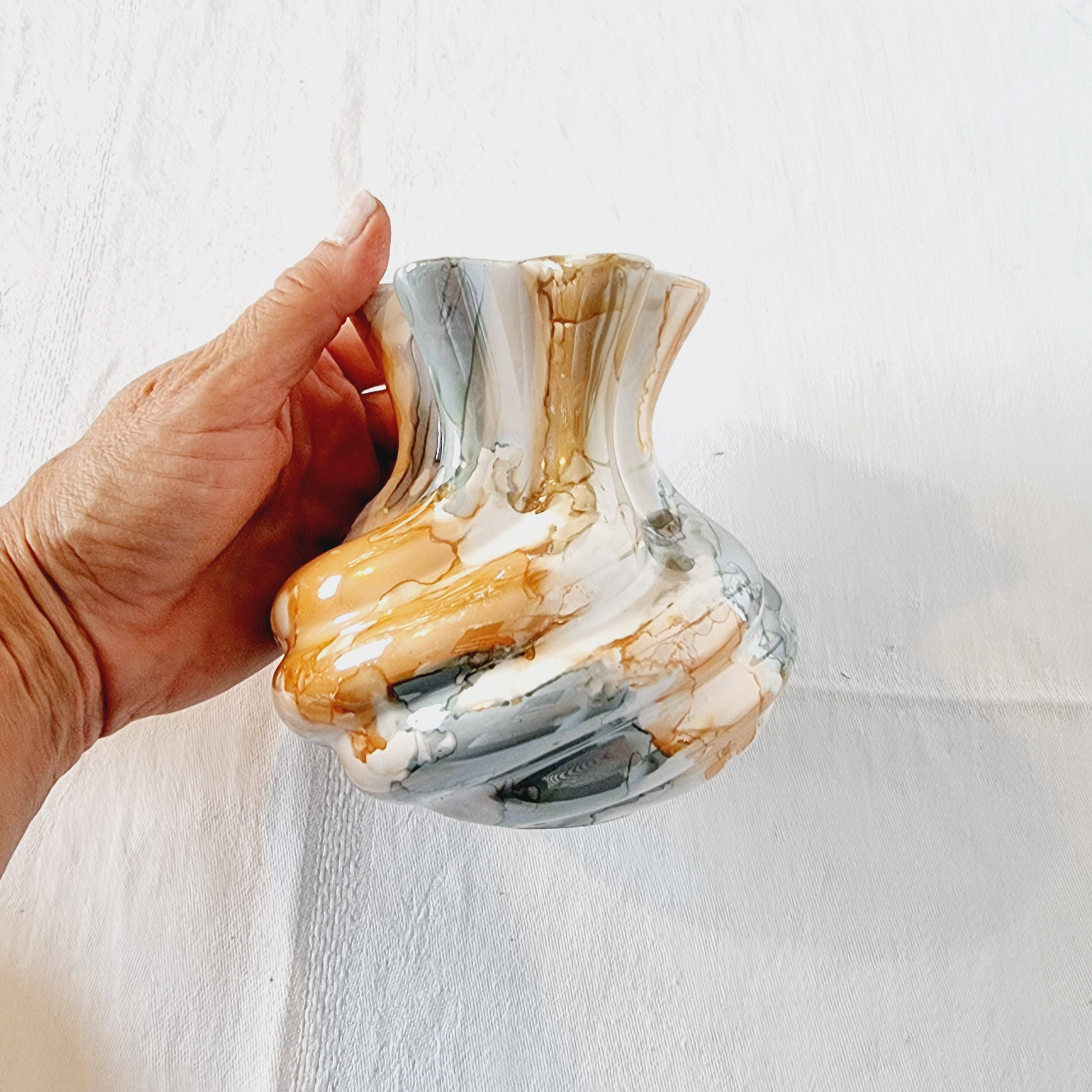 Deruta Crystal Vase by Nazareno Picciotti handcrafted in the 80s