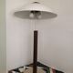 Lampe de bureau en teck et travertin