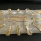 Vintage wall lamp in iridescent molded glass 70s