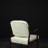 Fauteuil lounge vintage scandinave moderne en teck Domus par Inge Andersson pour Bröderna Andersson
