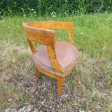 Rosewood and bronze office chair