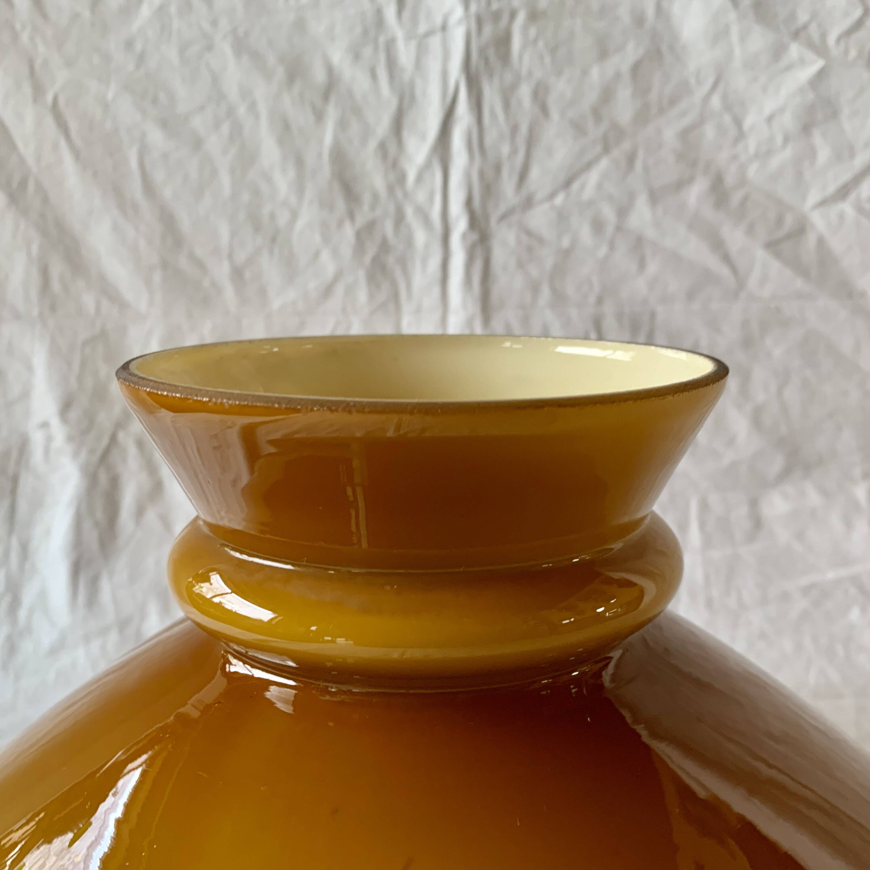 Vintage ochre opaline lampshade