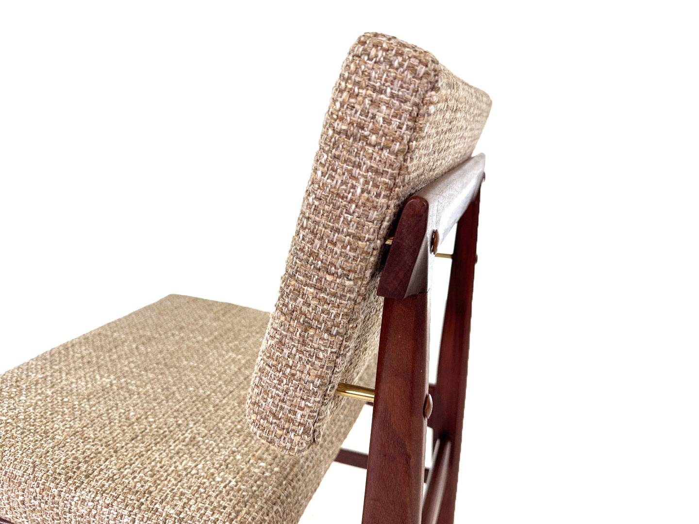 4 vintage teak dining chairs model "Uppsula" by Louis van Teeffelen for Wéb