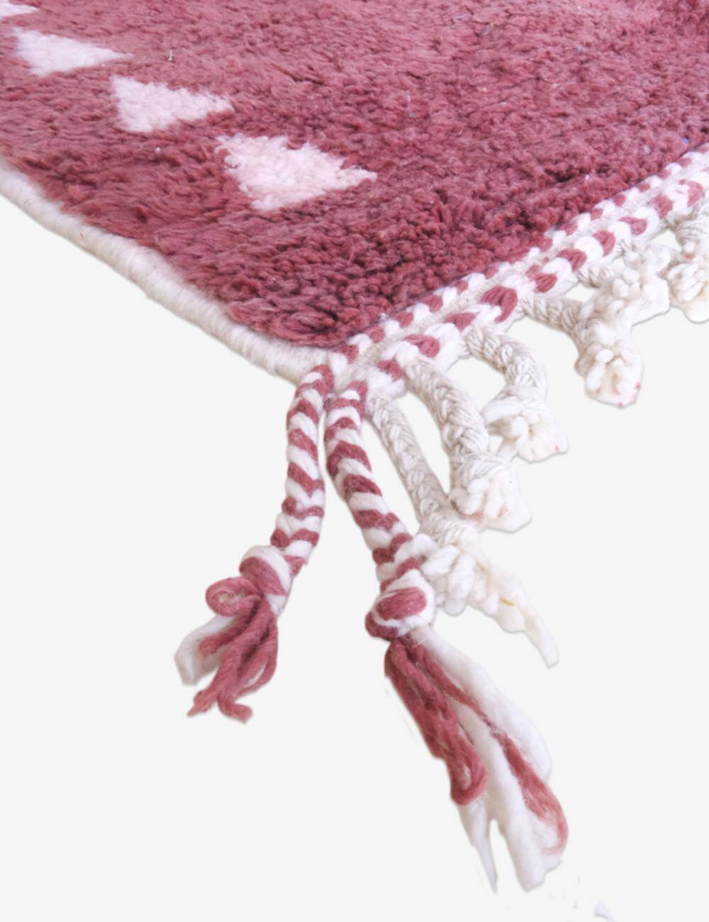 Raspberry Pink Berber Rug - 278 x 196 cm