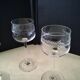 3 cut crystal white or rosé wine glasses