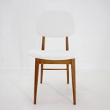 1960s Set of Three Oak Dining Chairs in Boucle, Czechoslovakia