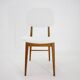1960s Set of Three Oak Dining Chairs in Boucle, Czechoslovakia