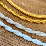 Vintage tulip lamp in molded glass