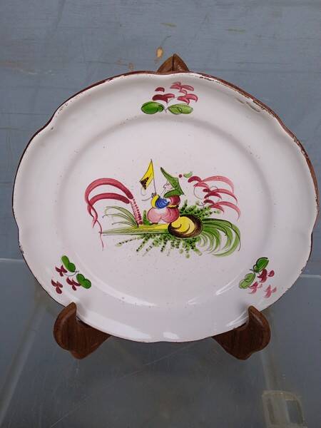 Assiette faience au chinois Les Islettes XVIIIem