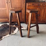 Pair of brutalist stools