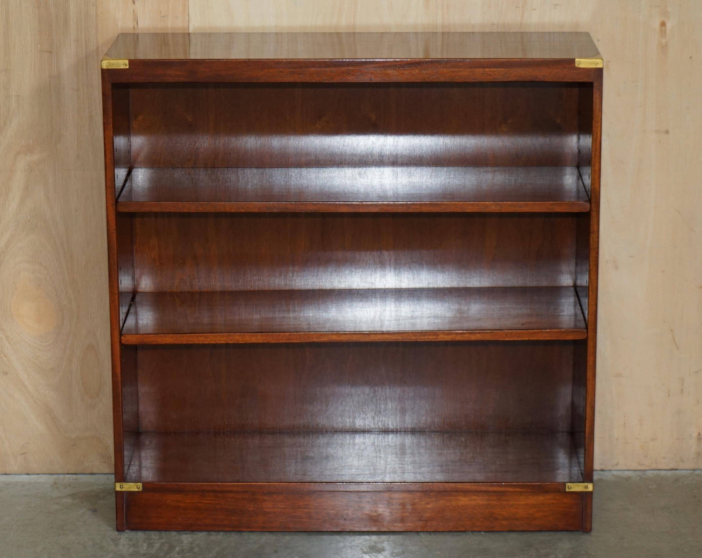 Low library campaign in solid mahogany by REH Kennedy