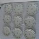 9 plates dessert porcelain of Limoges decorated with small blue flowers