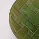 Large olive green Keralux Boch earthenware dish