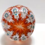 Rare Orange Murano Glass Vase by Ercole Barovier model "Rotellati", Italy