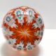 Rare Orange Murano Glass Vase by Ercole Barovier model "Rotellati", Italy