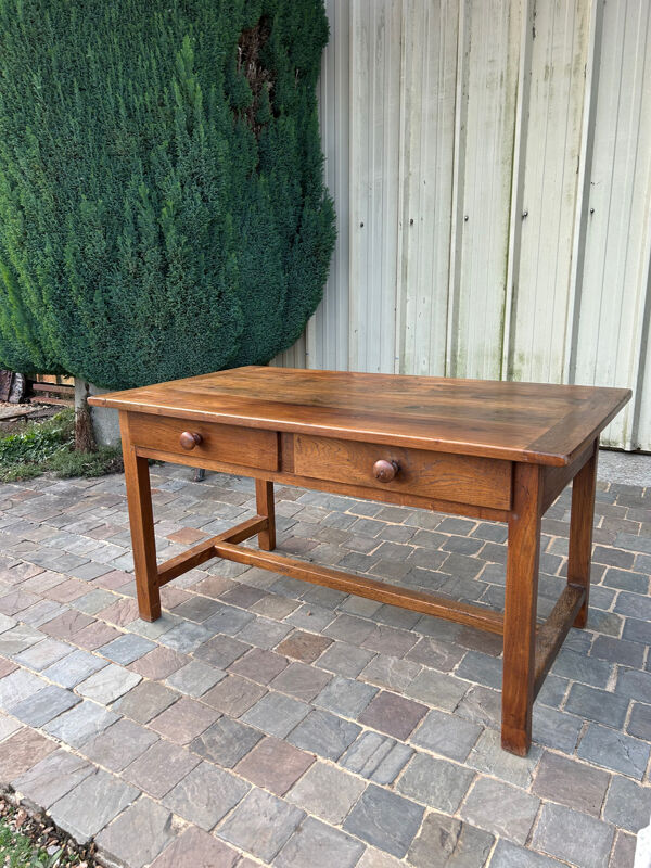 Table de ferme ancienne en chêne massif pour 6 personnes
