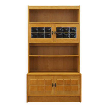 Henning Kjærnulf Oak Bookcase with Glass Doors, Danish 1960s
