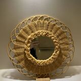 Vintage rattan mirror