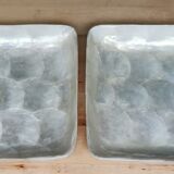 Trays mother-of-pearl petals and vintage fiber