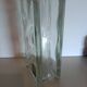 Vintage brick-shaped rectangular glass vase