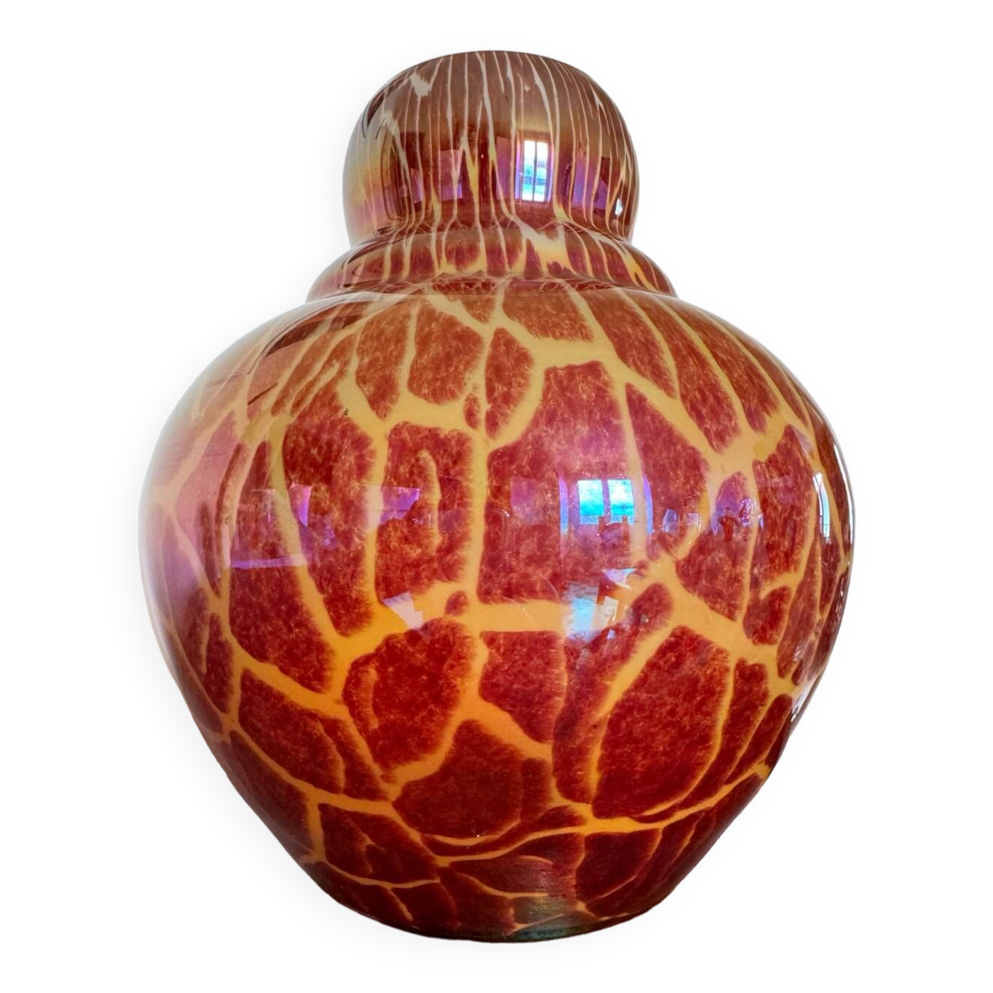 Art Deco iridescent glass vase, Germany