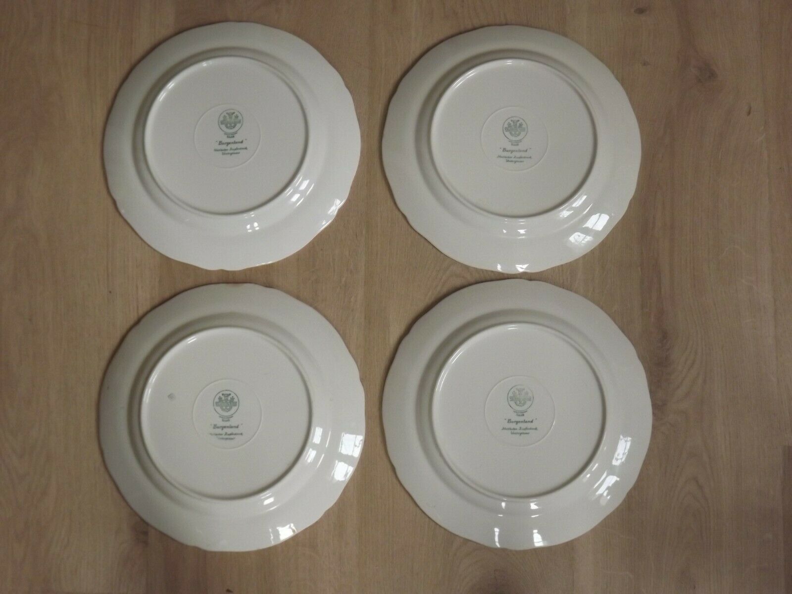 Villeroy And Boch Blue And White Pottery Burgenland Design 4 Dinner Plates 3511