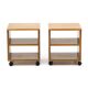 Wooden bedside tables, 1970s, set of 2
