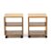 Wooden bedside tables, 1970s, set of 2